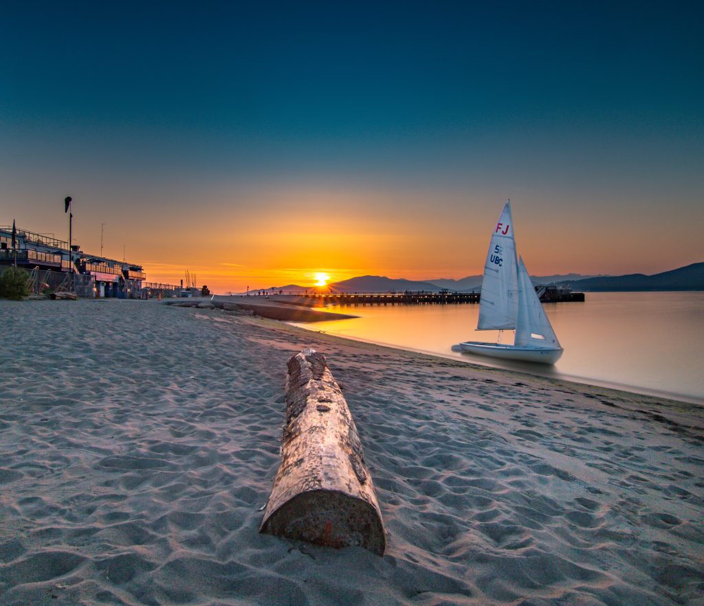 A wonderful view of sunset on the beach