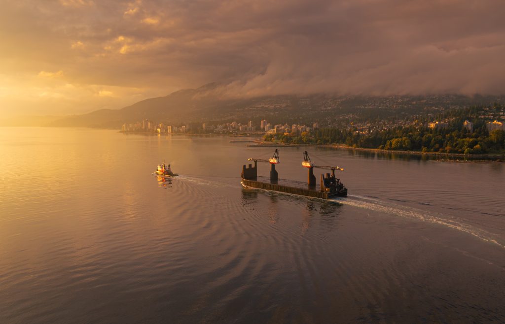 Boating on the river in the late afternoon