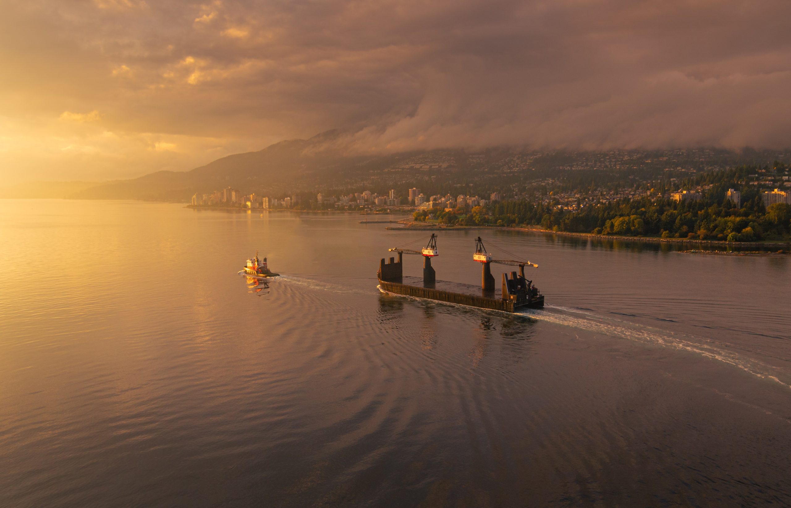 Boating on the river in the late afternoon scaled