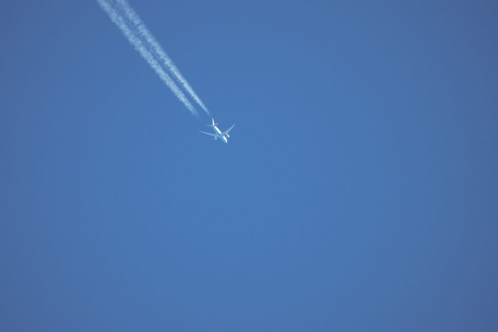 Airplane in Blue Sky