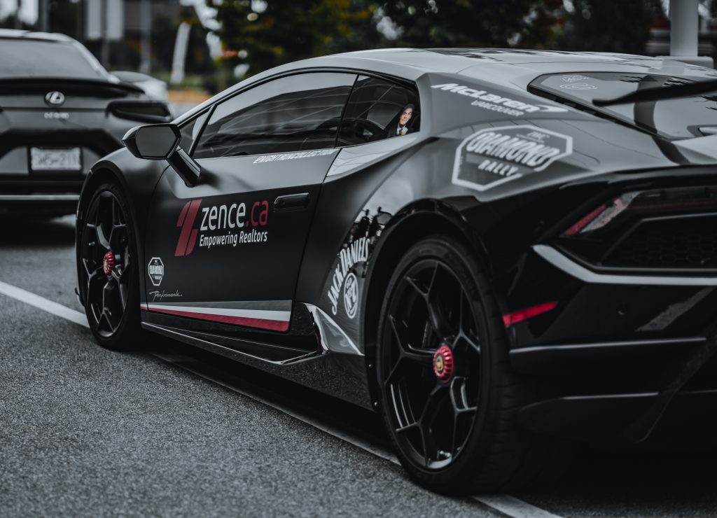 Lamborghini Aventador parked in the street