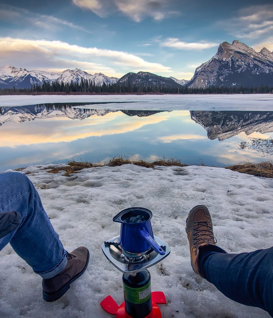 The moment to see mountains in the ice kingdom