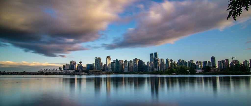 Vancouver Skyline beautiful Sunset