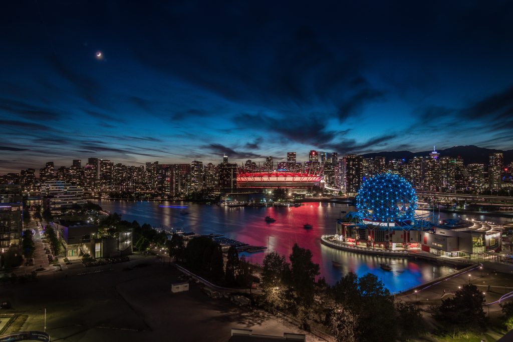 False creek night city night light night lights