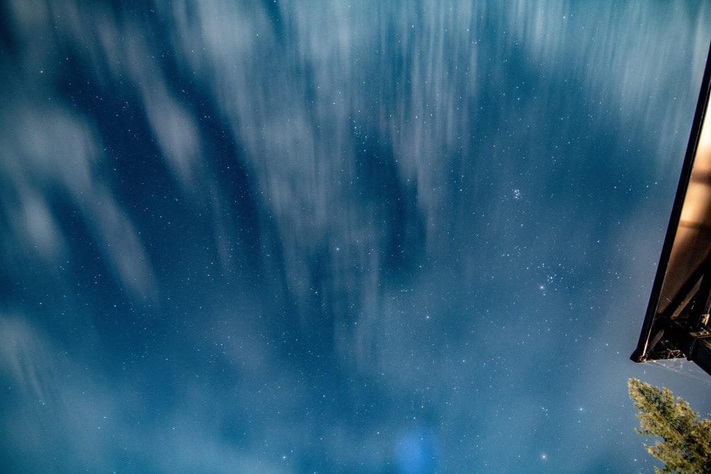 Long exposure photo of starry sky