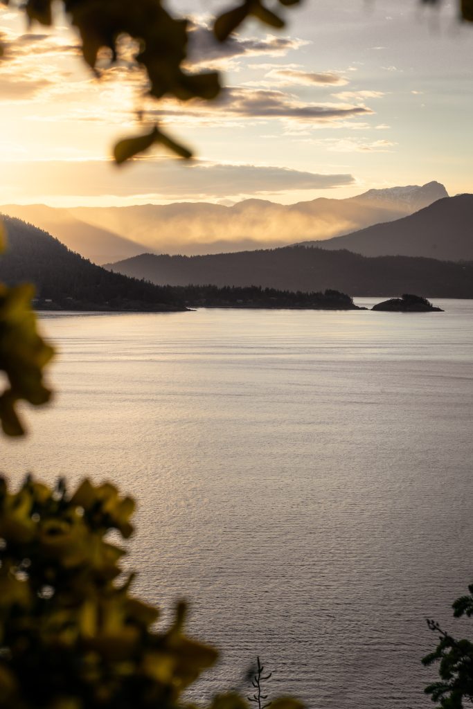 Mountains near body of water