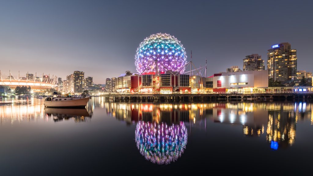 Vancouver – Science World Sunset – Rainbow Colors